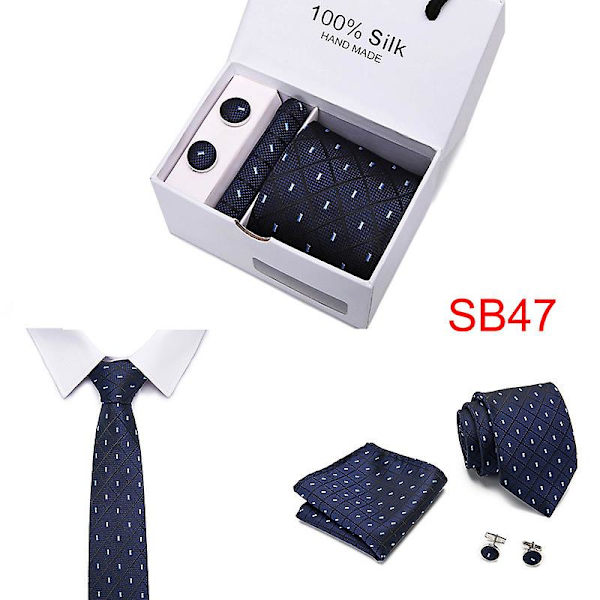 Herr slips slips presentförpackning 5 delar kostym grupp slips affärs formell bröllop slips B47