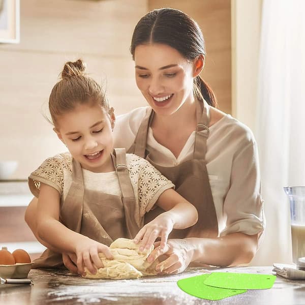 Multifunksjonell deigskrape, non-stick deigkutter, matvaregodkjent deigspatel for baking av brød/surdeigpai/pizza, 2 stk grønne