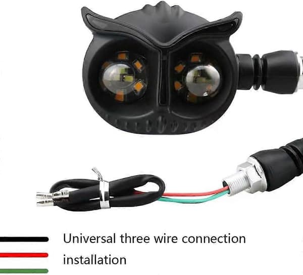 2 st Ugglaformade LED Motorcykel Blinkers, Modifierad Kylning, 12V Vattentät