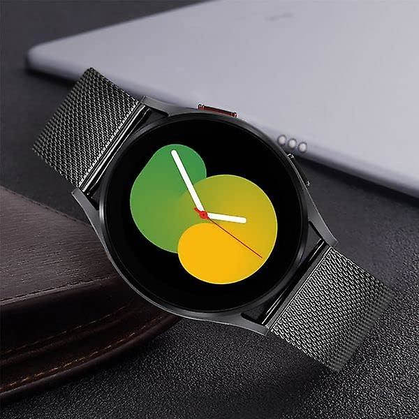 14mm Nior Yhteensopiva Galaxy Watch 4 Classic 42mm 46mm -rannekkeen kanssa, ruostumattomasta teräksestä valmistettu verkkoranneke pikakiinnityksellä Samsung Galaxy Watch4 -kelloon