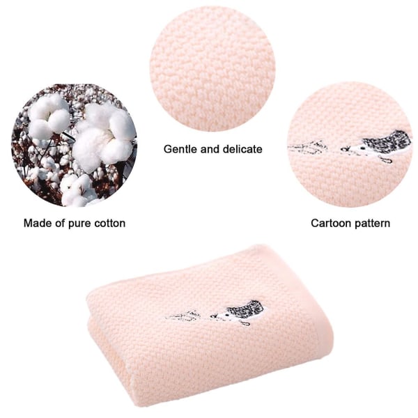 3 Tykke Absorberende Små Håndklær For Vask Av Ansikt, Husholdnings Blonde Tegneserie Håndklær 25 * 50cm pink