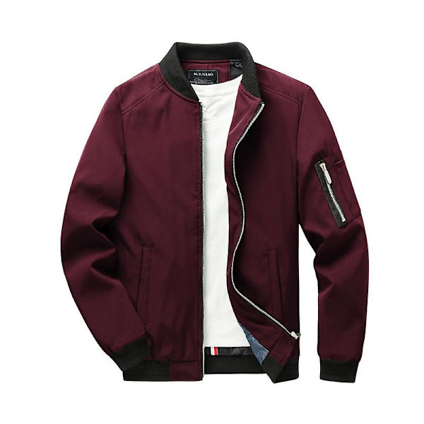 Miesten pommitakki hihataskulla, kevyt Red XL