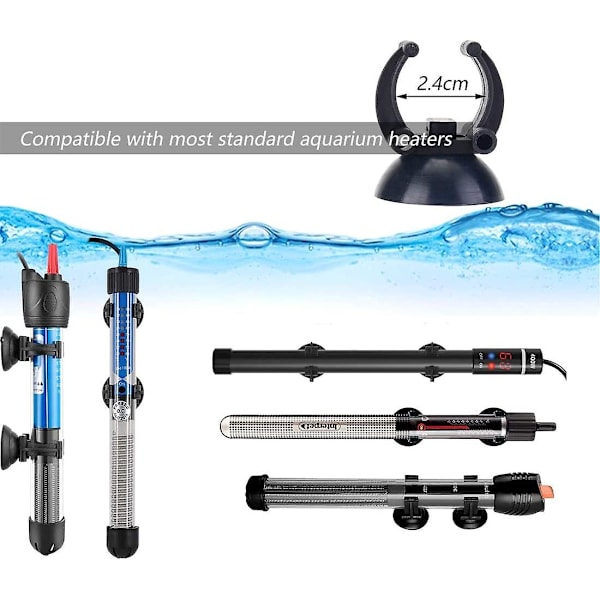 25 Stykker Akvarie Sugekop Rørholder, Akvarie Sugekop Fiske Tank Sugekop Klips Plastik Pvc Sort