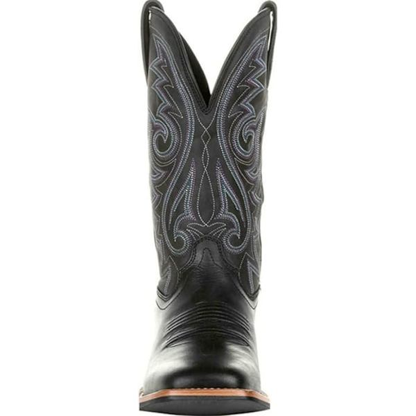 Miesten ja naisten urheilulliset leveät neliövarpaalliset lännen cowboy-saappaat black EU 39