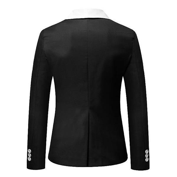 Miesten rento bleiseritakki, slim fit, tyylikäs pukutakki Black L