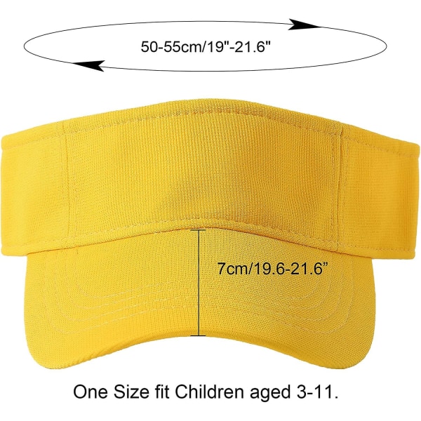 Barn Flickor Pojkar Packable Hat Sol Visor Mössor Bomull Sport Sommar Golf Visor Hat