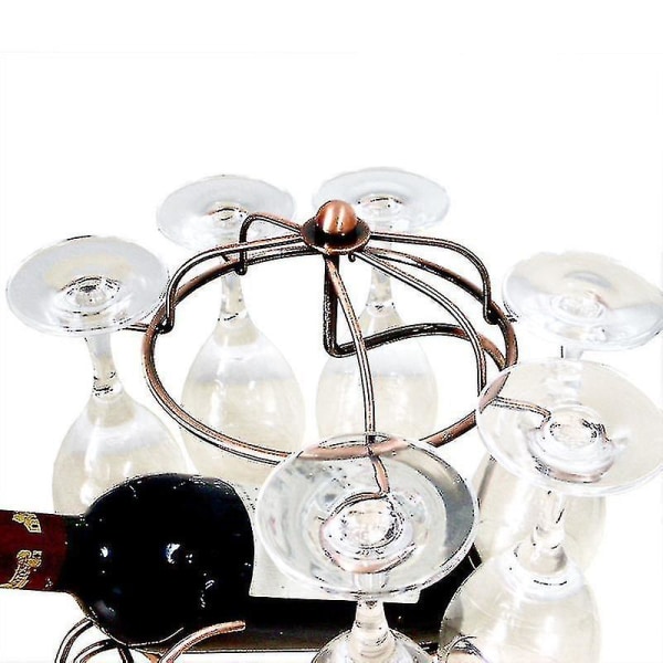 Retro Jern Trehjulet Cykel Formet Vinglas Holder 4 Glas Vin Stand Bordplade Vinreol Til Hjemmekontor