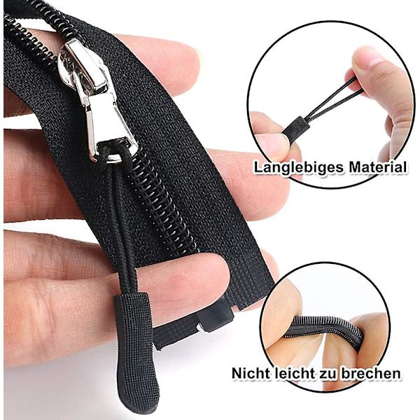 30 stk. Iave Glidelåshåndtak Erstatning Glidelåsdragere Nylon Glidelåsdrager Glidelås