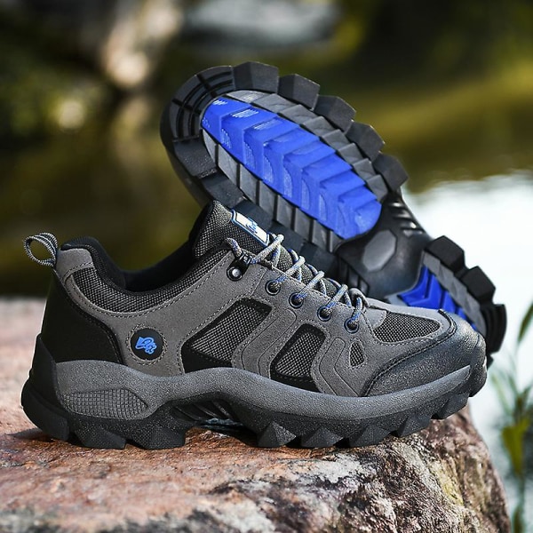 Mænds Sneakers Lavt Skovandstøvler Til Udendørs Vandring Trekking Gåture 102 Gray EU 39