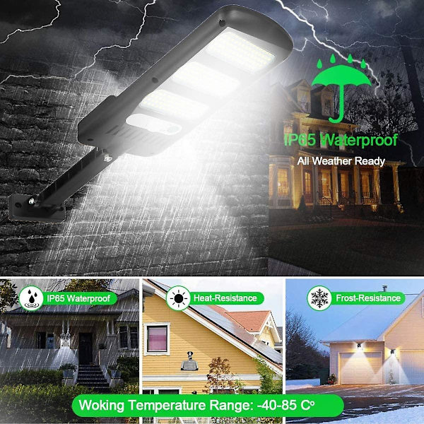 Utomhus solcellslampor, 2-pack 213 LED säkerhetslampor med rörelsesensor Vattentät 180° justerbar