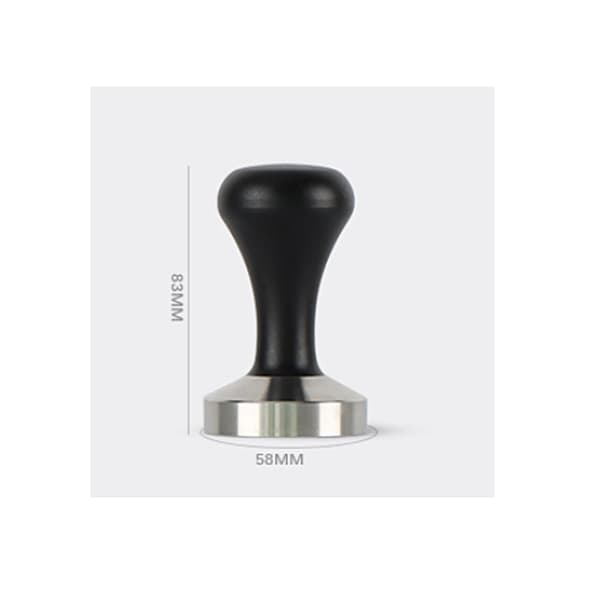 Kaffe Tamper Med Svart Håndtak (58mm)