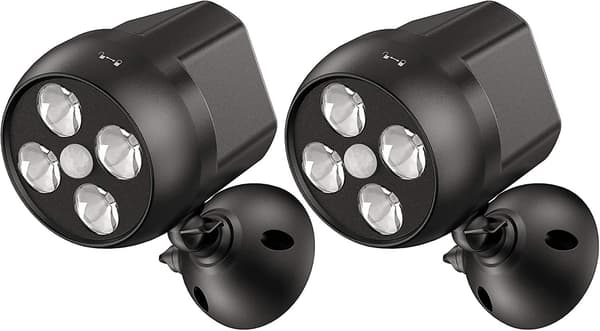Utomhusljus med rörelsesensor Vattentät, LED-strålkastare med trådlös sensor, Utomhus säkerhetsljus (2-pack)