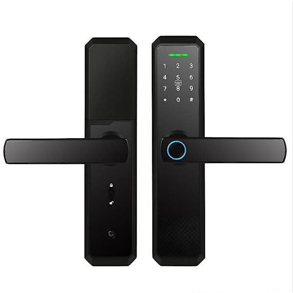 Nytt Säkerhets Smart Dörrlås Ox8  Säkerhet Intelligent Biometrisk Fingeravtryckslås Ttlock App Ic-kort Med Nyckel Lösenordsupplåsning