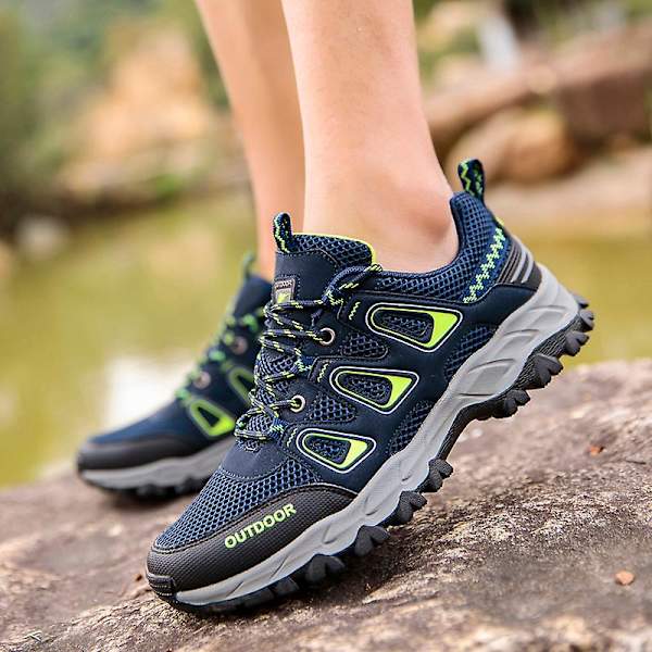 Herre Vandresko Lav Top Sneakers Til Udendørs Trailing Trekking Vandring 3Ds1981 Blue EU 41