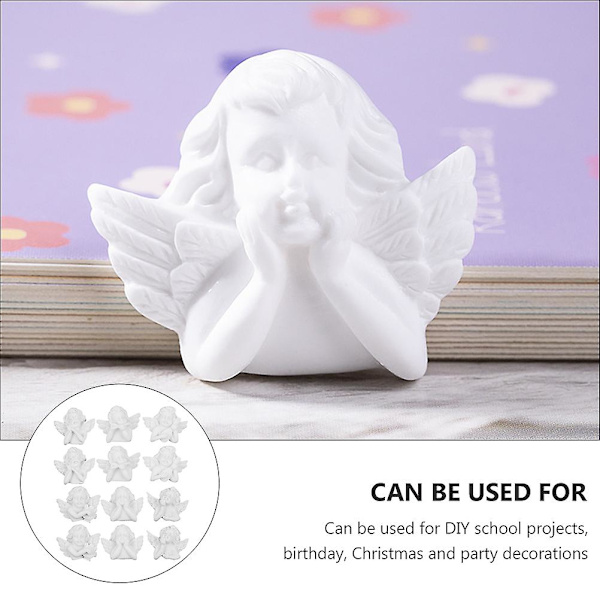 36 stk. Mindespynt Mini Resin Engel Resin Keruber Charm Lille Kerub Engel Keruber Figur White 3.3X2.7X0.5CM