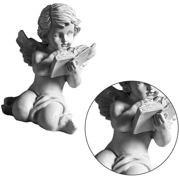 Resin Engel Figur Engel Statue Skrivebordsdekorasjon Ornament For Kontor
