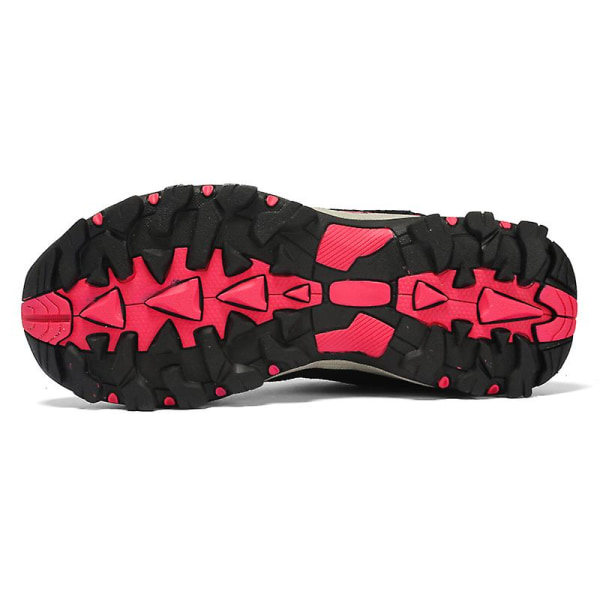 Dam vandringsskor låga sneakers för utomhus spårning vandring promenader 3D6136 BlackRed EU 37