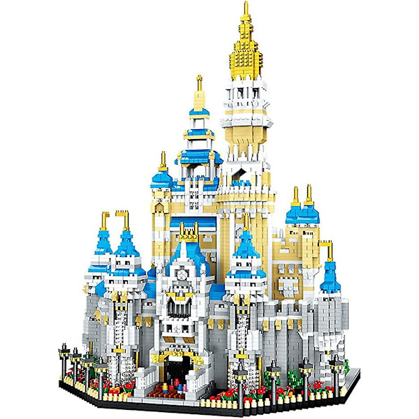 Världsarkitektur Nöjespark Big Dream Castle Modell (5297 st) Diy Micro Mini Block Byggsten Leksak För Barn Och Vuxna