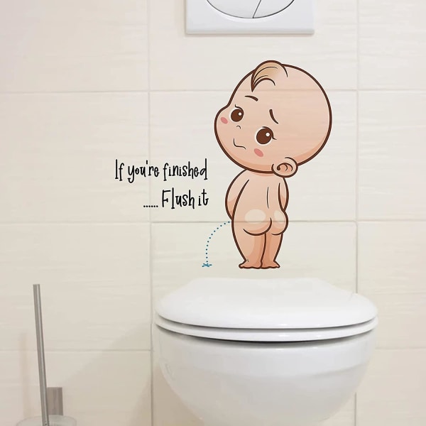 Sarjakuvapahis WC-tarrat Vedenpitävä Seinätaidekyltti Sisustus
