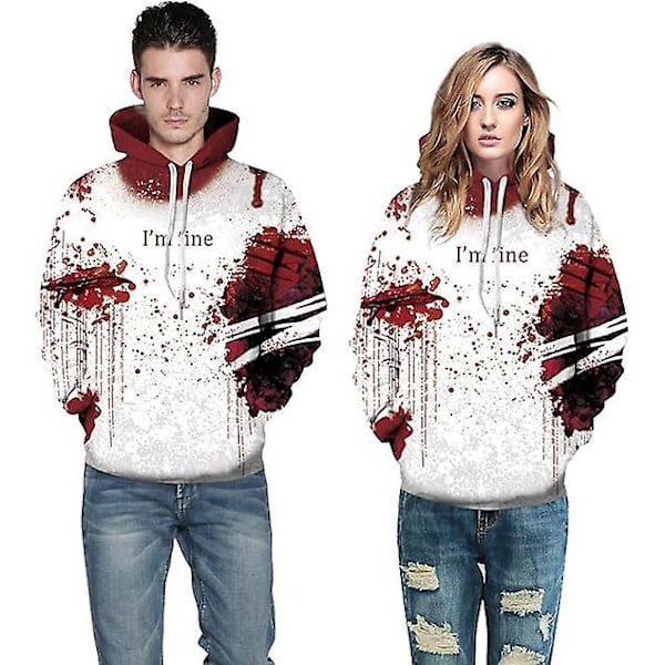 Halloween Blodig Hættetrøje til Mænd, Hættetrøje style 4 XL