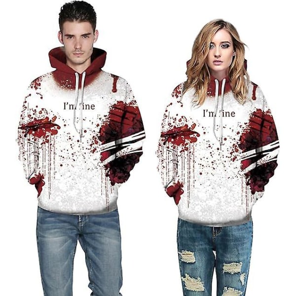 Halloween Blodig Hettegenser for Menn, Hettegenser style 2 4XL