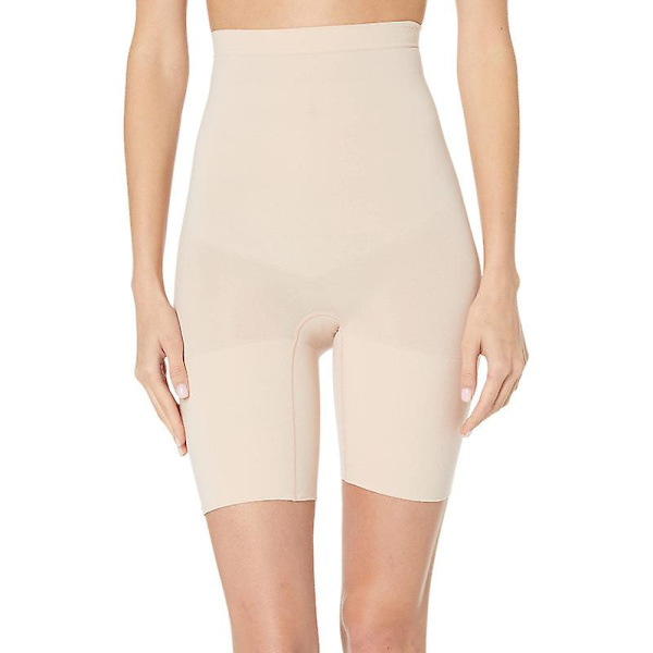 Högmidjade formande shorts, trosor med magkontroll Beige L