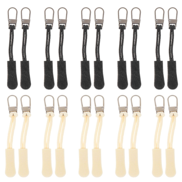 20 st Etiketter Kläder Handväskor Dragkedja Ersättning Dragkedja Förlängning Fixer Resväska Dragkedja Handtag Dragkedja Förlängare Dragkedja Sladd Assorted Color 7X0.8X0.3CM