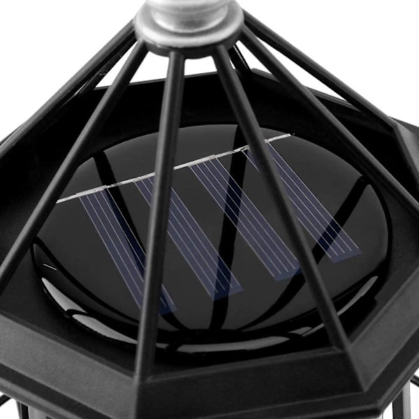 Led-aurinkovoimalla toimiva pyörivä majakkalamppu ulkokäyttöön, puutarhakoristelyhty
