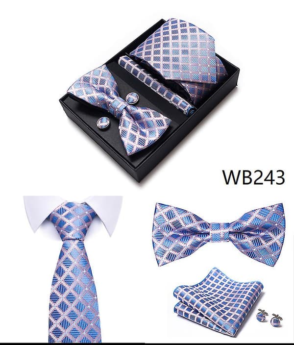 Herrar Slips Fluga Kostym Presentask 6-Delar Slips Rem Affärer Formell Bröllop Slips WB243