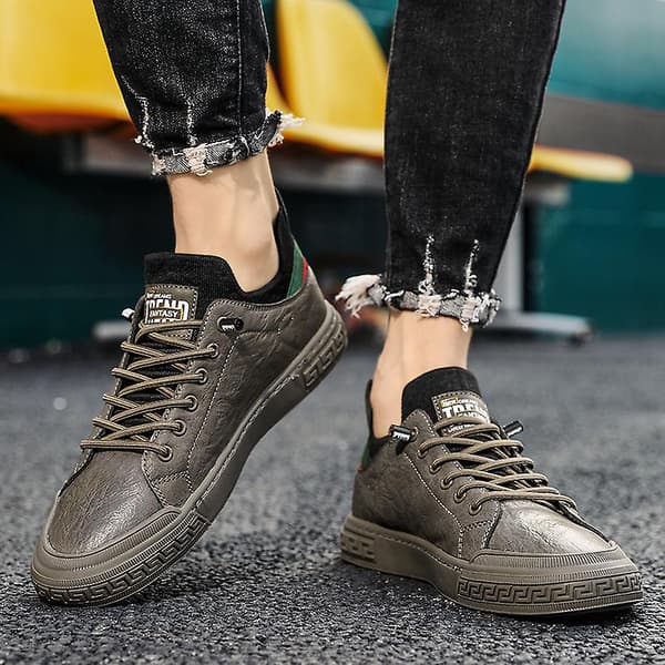 Herre Casual Sko Flate Sneakers Fr2159 Gray EU 39