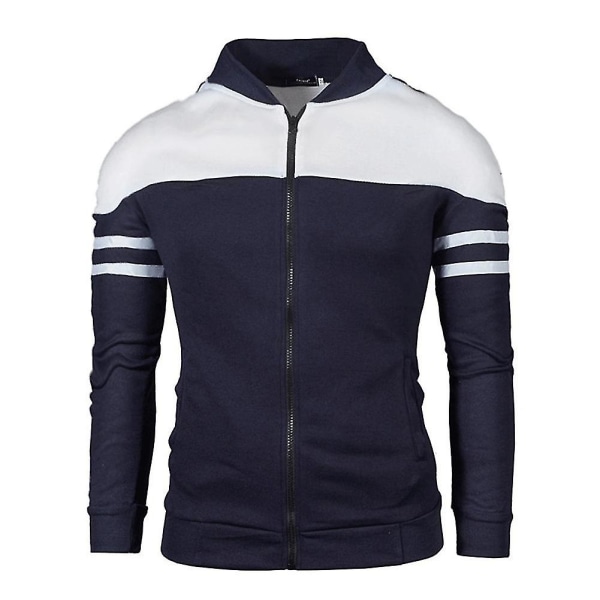 Menn Høst Vinter Menn Casual Jakker Striper Design Mote Plysj Sportsklær 2X E