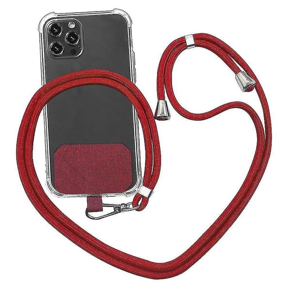 Nylon Patch Lanyard Cross Body Strap Mobiltelefon Universal White