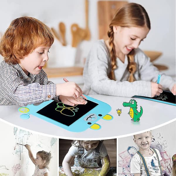 Viskelæder Genanvendelig LCD Tablet Julegave H blue style2