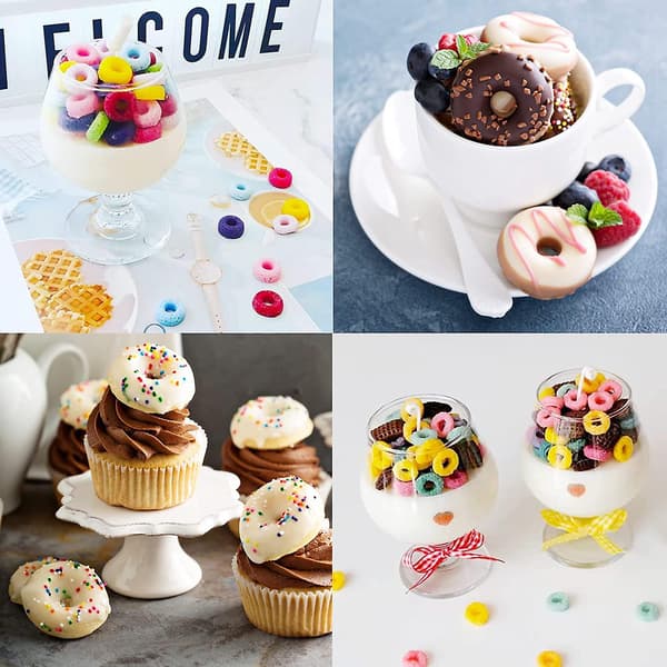 Donut godisform, 5-pack silikon nonstick ringformar för gelégodis