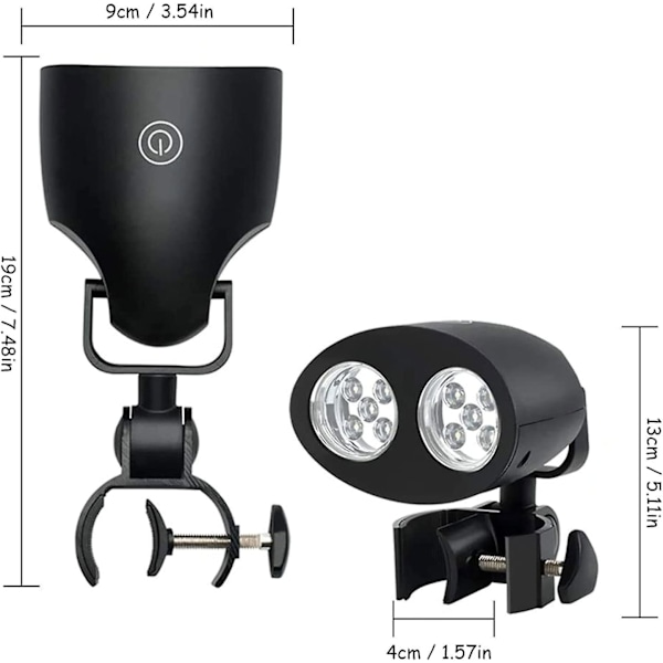 BBQ Grill Lys, LED Lampe 360 Graders Rotasjon Grilllys For Utendørs BBQ, Middag, Camping, Fiske, Sykkellykter
