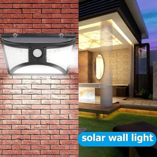 Utomhus LED solcellslampa, vägglampa, rörelsesensor solcellslampa Ip65 trådlös trådad vattentät utomhuslampa