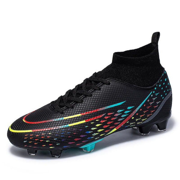 Herre Fodboldsko Pigge Fodboldsko Til Unge Ankelstøvler Atletisk Sneaker 601A Black EU 37