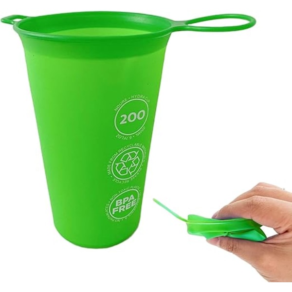 Myk flaske sammenleggbar vannflaske – 200 ml sammenleggbar væskeflaske | kompakte vannflasker som drikker matkvalitet vannkoker for sikker hydrering