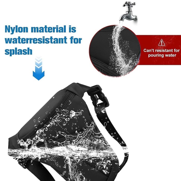 Ny utomhuscykelbenväska multifunktionell taktisk bröstväska sport casual budväska handväska black