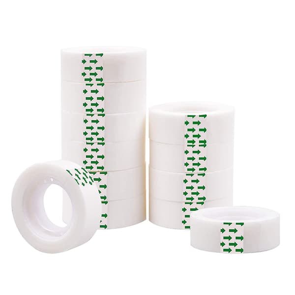 Usynlig Tape Efterfyldninger Til Dispenser 12 Ruller 0,7 Tommer Transparent Tape