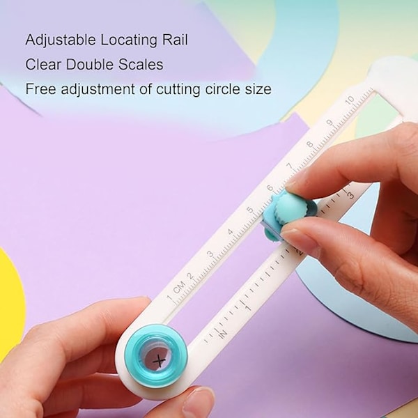 Cirkelskärare roterande plastcirkelskärare 2 cm/0,8 tum justerbar cirkulär skärkniv för tryckpapper, laminerat papper, kraftpapper, specialpapper