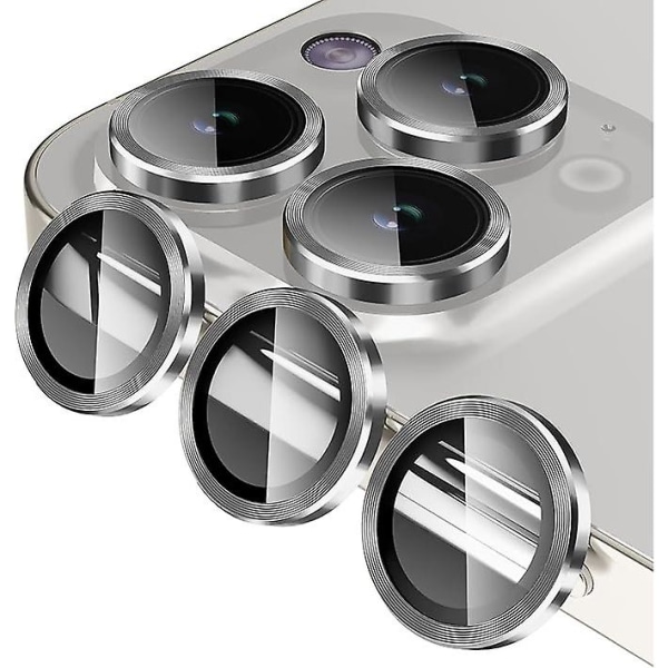 Iphone 15 Pro/iphone 15 Pro Max kameralinsskydd, kameraskyddsskydd Silver 15 15 Plus