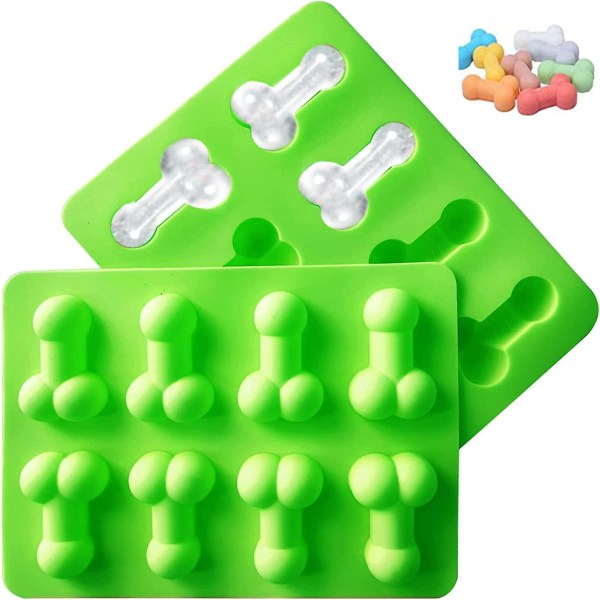 2 pakker silikonkakegodteriformer, silikonbakeformer, non-stick isbitbrett