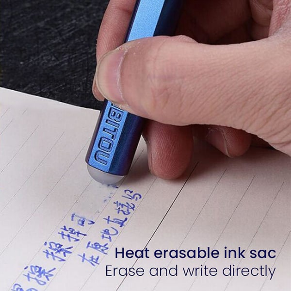 Lämpöpyyhittävät mustekapselit 3,4 mm täyttöpakkaukset koti- ja toimistotarvikkeisiin Crystal Blue 10 Pens