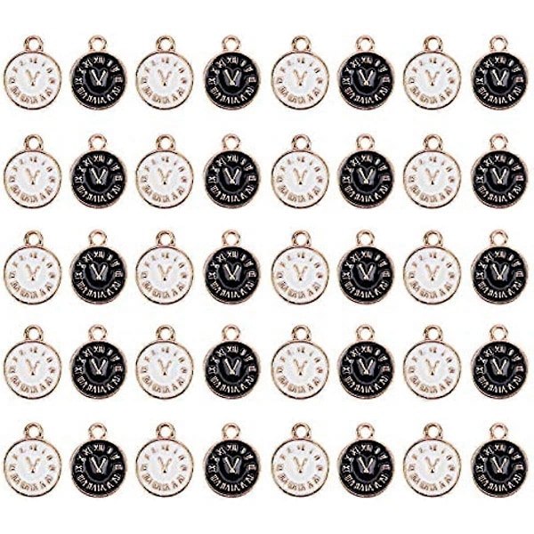 40 kpl Alloy Enamel Clock Charms Emaliriipus DIY-korujen valmistukseen