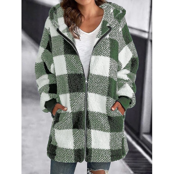 Dame Langærmet Overfrakke Behagelig Og Charmerende Top Til Kvinder Formelle Daglige Fest Ball 2XL Light Green