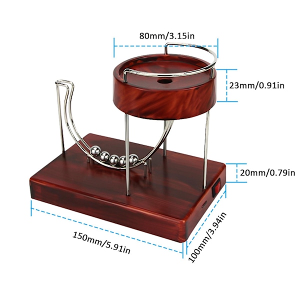 Perpetual Motion Maskine Kinetisk Kunst Elektrisk Perpetual Motion Enhed Skrivebordslegetøj Rullende Balance Kinetisk Energi Model Legetøj