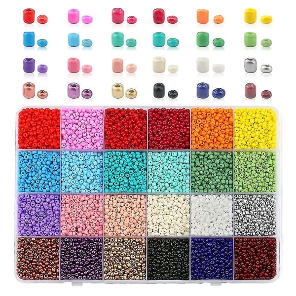 Små Glasfrøperler til Smykkefremstilling 3mm