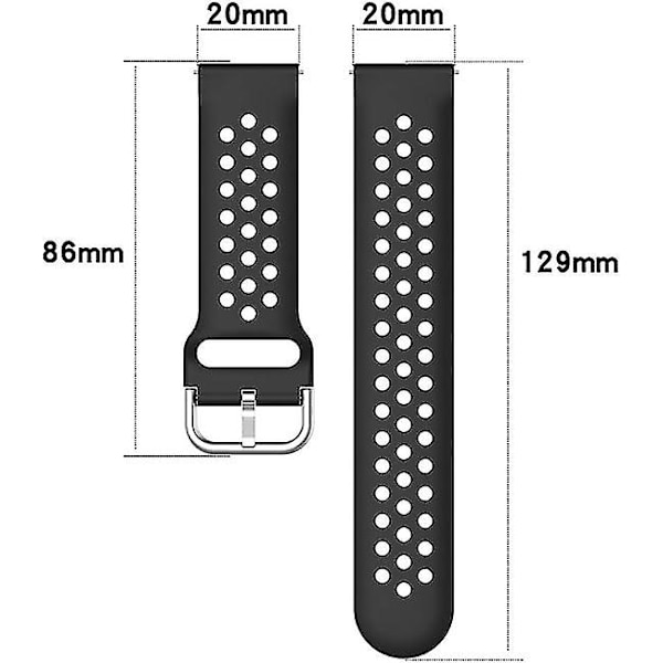 20mm 22mm Silikone Urrem, Quick Release Til Mænd Og Kvinder, Udskiftningsrem Til Smartwatch
