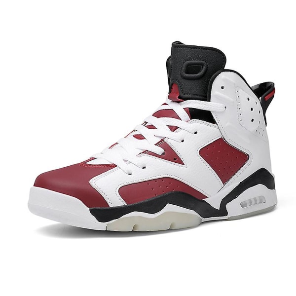 Herr Basketbollskor Lätta Andningsbara Promenadskor Athletic Fashion Sneakers 3Daj6 WhiteRed EU 47